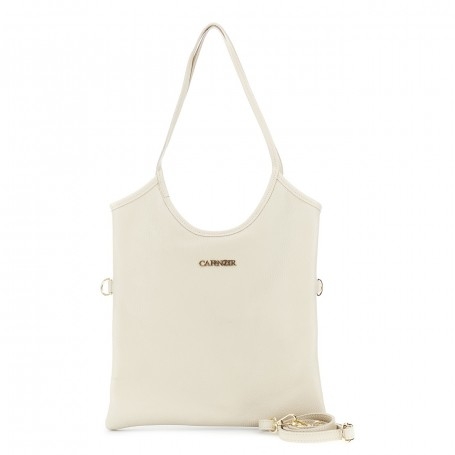 Cafe Noir SHOPPING PIATTA A SPALLA IN PELLE MARTELLATA E TRACOLLA REMOVIBILE - C3XH0049