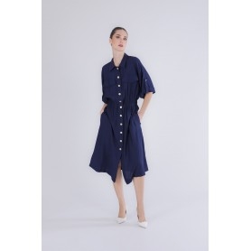 Cafe Noir ABITO CON ELASTICO IN VITA E ABBOTTONATURA DAVANTI - C7JA0291