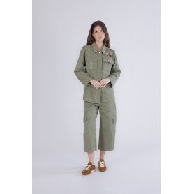 Cafe Noir CAMICIA IN GABARDINA CON BORCHIE - C7JC0236