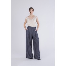 Cafe Noir PANTALONE WIDE IN TENCEL DENIM - C7JP0302