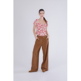 Cafe Noir PANTALONE PALAZZO  MISTOLINO - C7JP0306