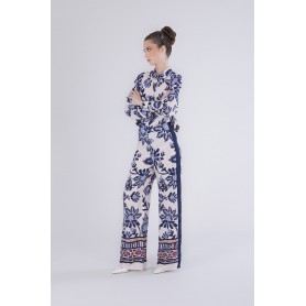 Cafe Noir PANTALONE PALAZZO STAMPATO - C7JP0311