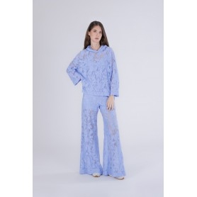 Cafe Noir BLUSA CON CAPPUCCIO IN PIZZO - C7JC0222