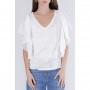Cafe Noir TOP  PUNTO PIZZO CON MANICHE ARRICCIATE - C7JM0347