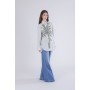 Cafe Noir CAMICIA  RIGATA CON PALMA RICAMATA - C7JC0225