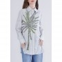 Cafe Noir CAMICIA  RIGATA CON PALMA RICAMATA - C7JC0225