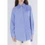 Cafe Noir CAMICIA  RIGATA CON FIORE APPLICATO - C7JC0226