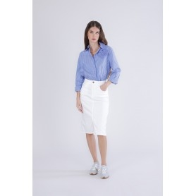 Cafe Noir GONNA CON SPACCO DAVANTI  IN BULL DENIM - C7JJ0188