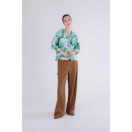 Cafe Noir BLUSA IN MUSSOLA STAMPATA - C7JC0253