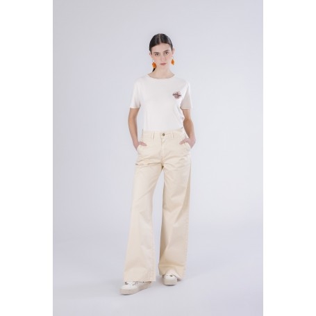 Cafe Noir PANTALONE  WIDE LEG  TINTO CAPO - C7JP0287