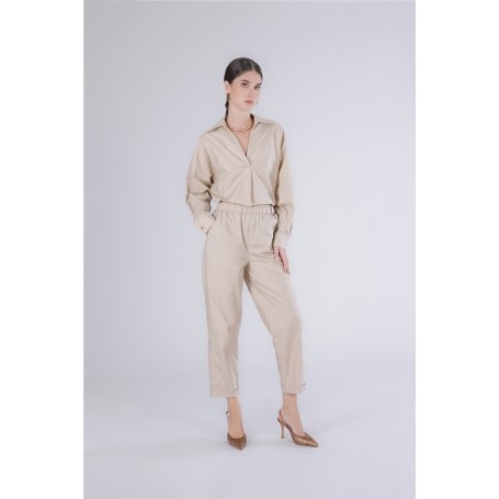 Cafe Noir PANTALONE TIPO JOGGER IN POPELINE - C7JP0288