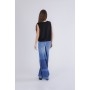 Cafe Noir CANOTTA CON SCOLLATURA A V IN JERSEY DICOTONE CON LOGO RICAMATO - C7JT0263
