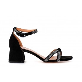 Cafe Noir SANDALO CHIUSO DIETRO CON INCROCIO STRASS IN MICROFIBRA - GLB976