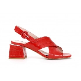 Cafe Noir SANDALO INCROCIO TACCO MEDIO IN COCCO STAMPATO - GLF124