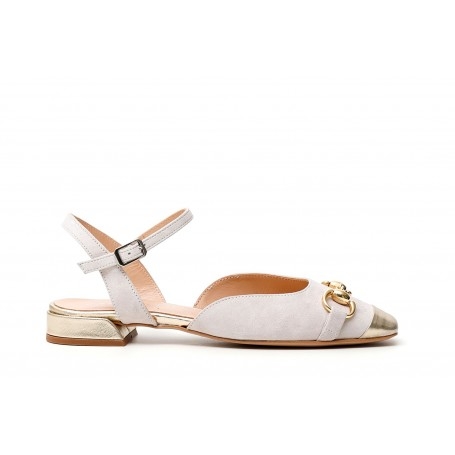 Cafe Noir BALLERINA APERTA DIETRO IN PELLE SCAMOSCIATA CON ACCESSORIO - C1EG5220
