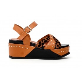 Cafe Noir SANDALO ZEPPA GILDA IN PELLE CON BORCHIE - C1HH1390