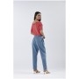 Cafe Noir PANTALONE TIPO JOGGER IN CHAMBRAY - C7JP0173