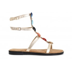 Cafe Noir SANDALO IN PELLE DUE FIBBIE CON PIETRE - C1XM1018