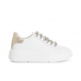 Cafe Noir SNEAKERS IN PELLE E RIPORTO EFFETTO GLITTER SUL TALLONE - C1XT1005