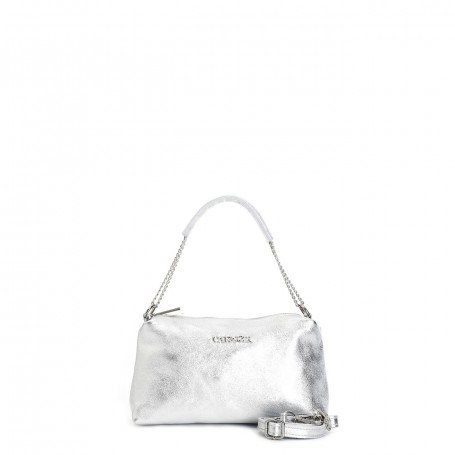 Cafe Noir CAMERA BAG IN PELLE METALLIZZATA CON MANICO IN CATENA CON MANIGLIOTTO E TNAPPINA - C3XH0023