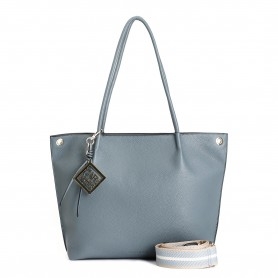 Cafe Noir SHOPPING IN MATERIALE CON GRANA, TRACOLLA REMOVIBILE IN NASTRO E CHARM IN METALL - C3YE0806