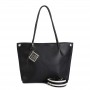 Cafe Noir SHOPPING IN MATERIALE CON GRANA, TRACOLLA REMOVIBILE IN NASTRO E CHARM IN METALL - C3YE0806