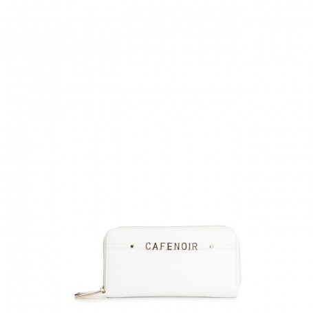 Cafe Noir ZIP ROUND GRANDE , CON APPLICAZIONE DI LETTERING IN METALLO - C4AB0805