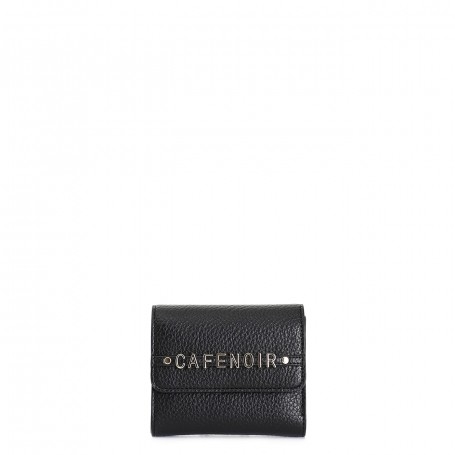Cafe Noir PORTAFOGLIO PICCOLO CON PATTINA, CON APPLICAZIONE DI LETTERING IN METALLO - C4AB0806