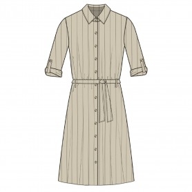 Cafe Noir ABITO CHEMISIER MISTOLINO GESSATO - C7JA0230