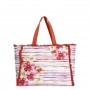 Cafe Noir BORSA MARE IN TESSUTO STAMPATO CON FRANGINE E MANICI A NASTRO - C3YB0802