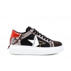 Cafe Noir SNEAKERS IN PELLE CON STELLA LOGATA - C1BU1440