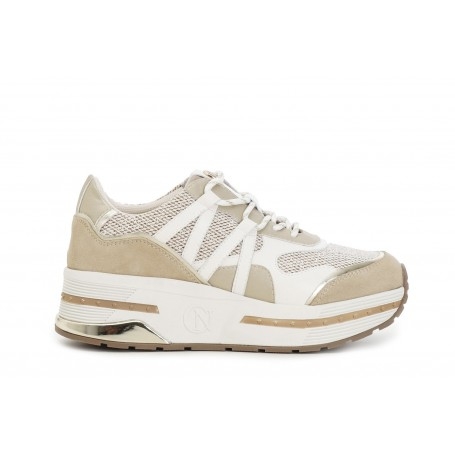 Cafe Noir SNEAKERS IN MESH E PELLE SCAMOSCIATA - C1DB9070