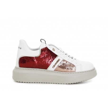 Cafe Noir SNEAKERS IN PELLE E PAILLETTES DUE COLORI - C1DE9680