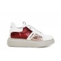 Cafe Noir SNEAKERS IN PELLE E PAILLETTES DUE COLORI - C1DE9680