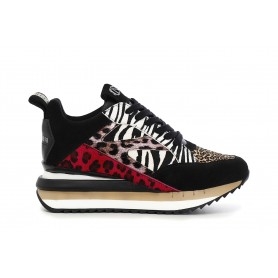 Cafe Noir SNEAKERS MULTIMATERIALE IN PELLE - C1DN1510