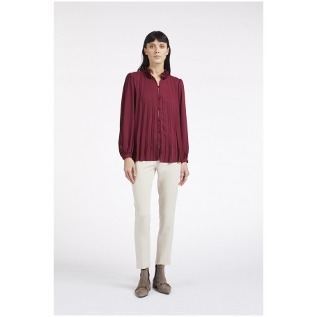 Cafe Noir CAMICIA PLISSETTATA CON RUCHES AL COLLO - C7JC0063