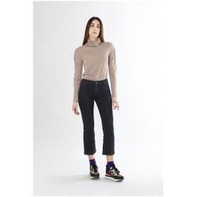 Cafe Noir DENIM CROPPED FLARE CON TAGLIO DAVANTI - C7JJ0064