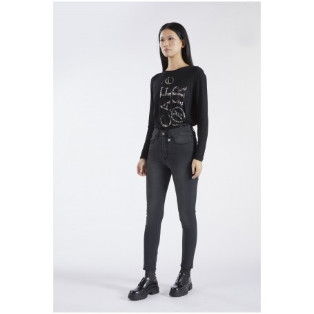 Cafe Noir DENIM SKINNY VITA ALTA - C7JJ1006