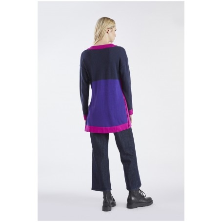 Cafe Noir MAGLIONE SCOLLO A V COLORBLOCK - C7JM0078