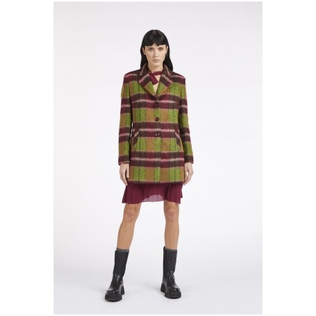 Cafe Noir CAPPOTTO MONOPETTO A QUADRI - C7JI0039