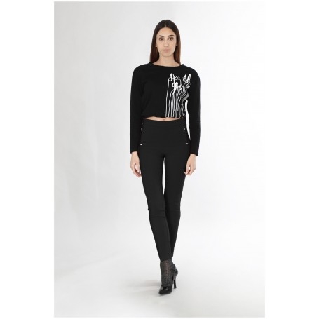 Cafe Noir PANTALONE A SIGARETTA CON RIVETTI ALLE TASCHE - C7JP0091