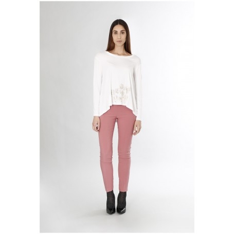 Cafe Noir T SHIRT CON STAMPA FLOREALE AL FONDO - C7JT0078