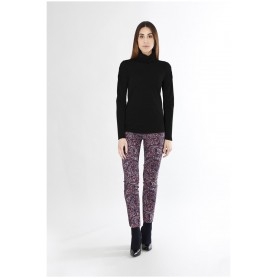 Cafe Noir T SHIRT LUREX CON COLLO ALTO E MANICA ARRICCIATA - C7JT0082