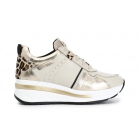 Cafe Noir SNEAKER IN PELLE CAVALLINO E LAMINATO - C1DN1005