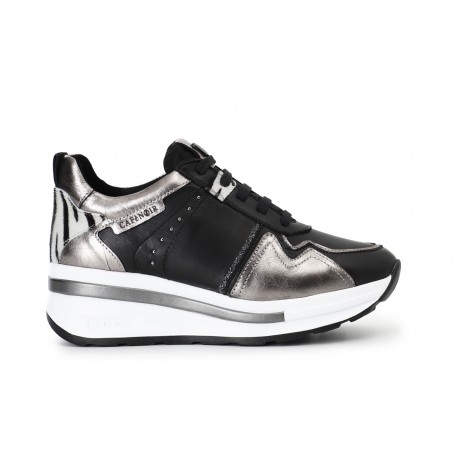 Cafe Noir SNEAKER IN PELLE CAVALLINO E LAMINATO - C1DN1005