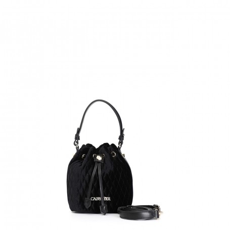 Cafe Noir SECCHIELLO IN VELLUTO TRAPUNTATO CON ACCESSORI ESAGONALI - C3NH0503