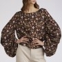 Cafe Noir BLUSA CON MANICHE BALOON GEORGETTE STAMPATA - C7JC0108