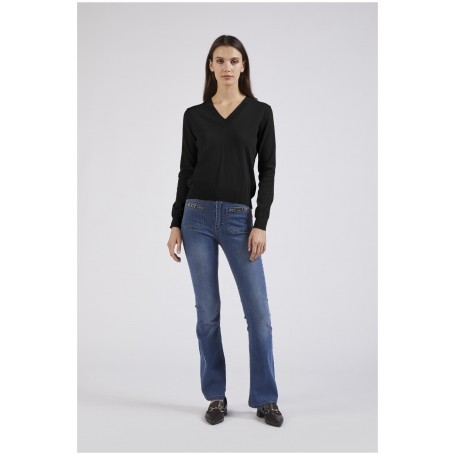 Cafe Noir MAGLIA SCOLLO A V - C7JM0156