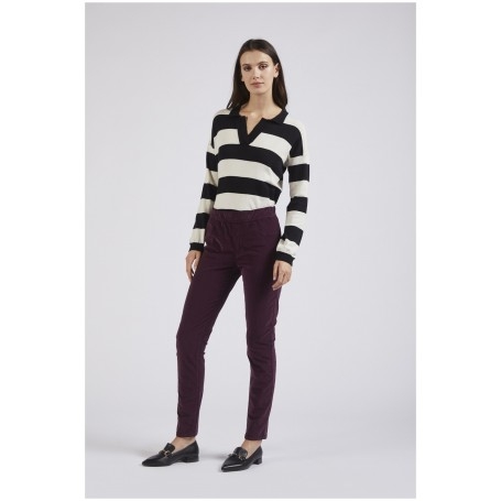 Cafe Noir PANTALONE LEGGINGS IN VELLUTO TINTO CAPO - C7JP0139