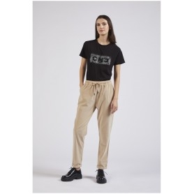 Cafe Noir PANTALONE JOGGER  IN VELLUTO TINTO CAPO - C7JP0140